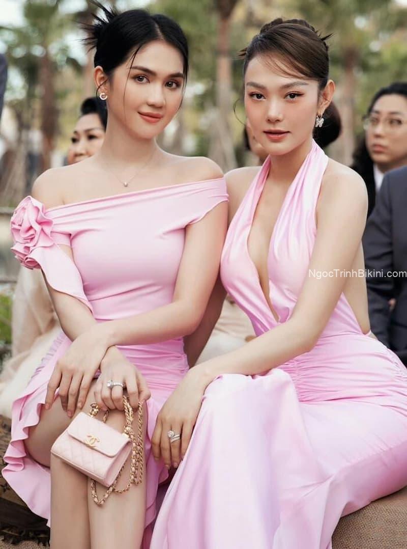 Đầm hồng quý phái và sang trọng