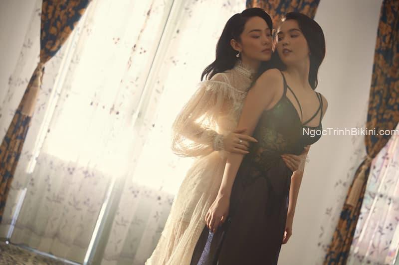 Cảnh nóng Minh Hằng Ngọc Trinh trong chị chị em em 2