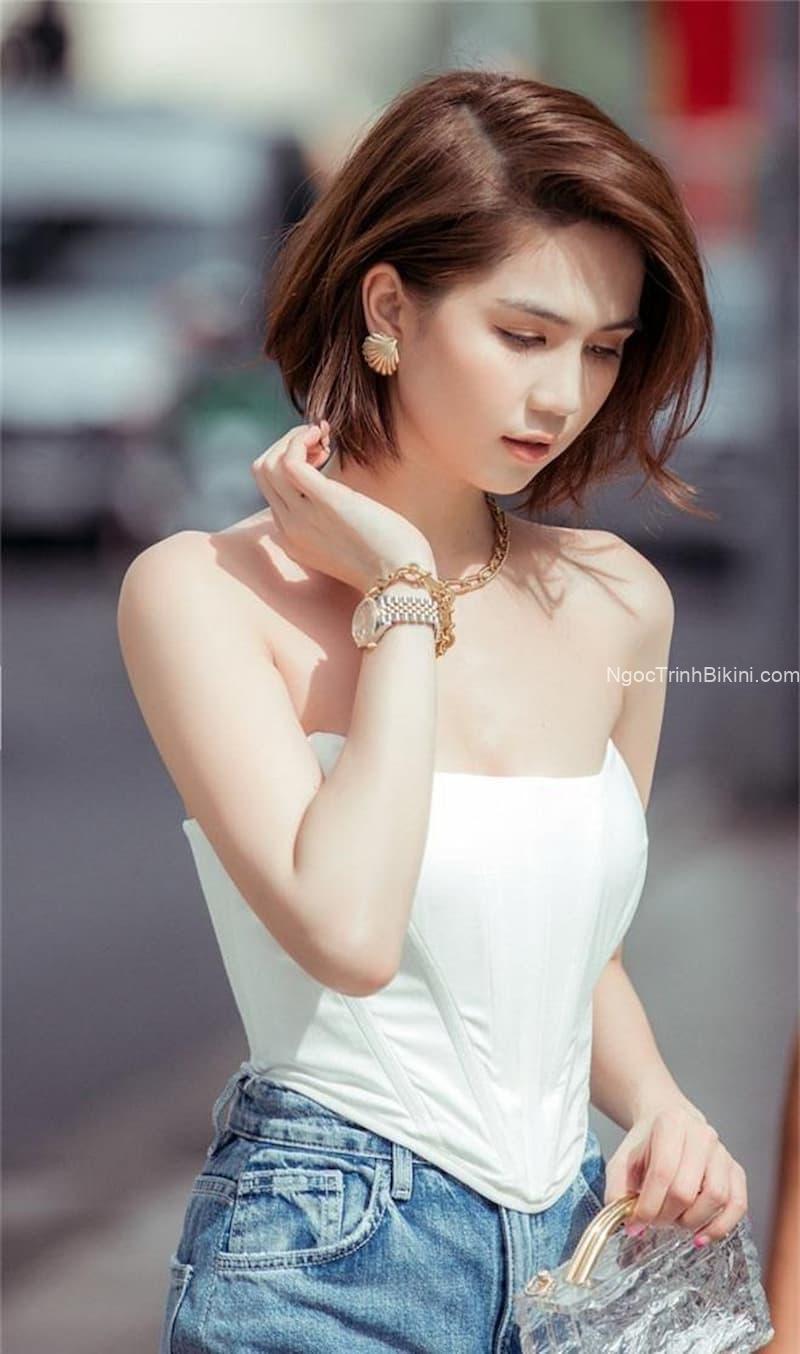 Ngọc Trinh tóc ngắn gợi dục