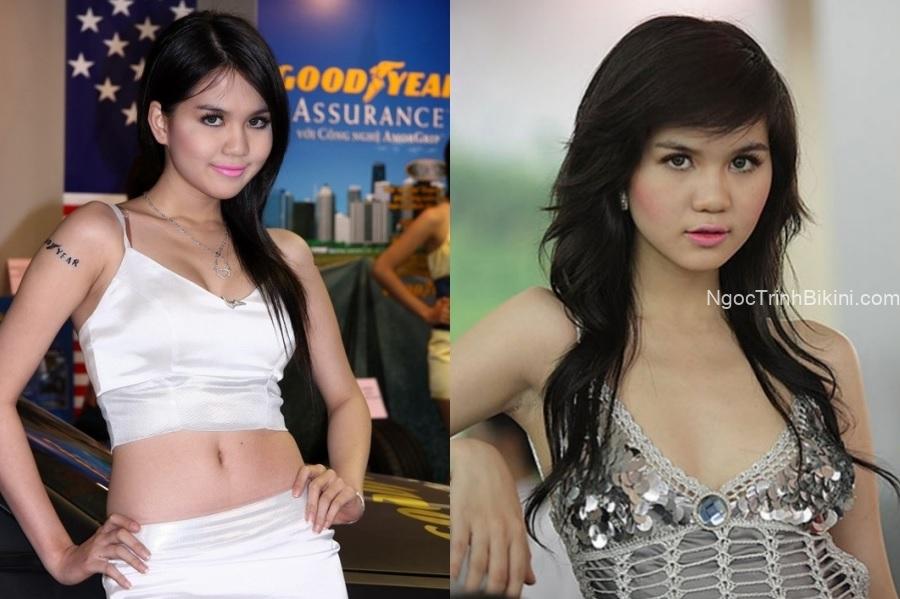 Ngọc Trinh thời còn tuổi teen nhìn khá non nớt và khá bầu bĩnh
