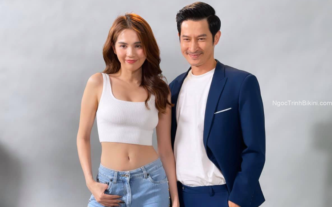 Ngọc Trinh cực tình tứ bên nam diễn viên Huy Khánh