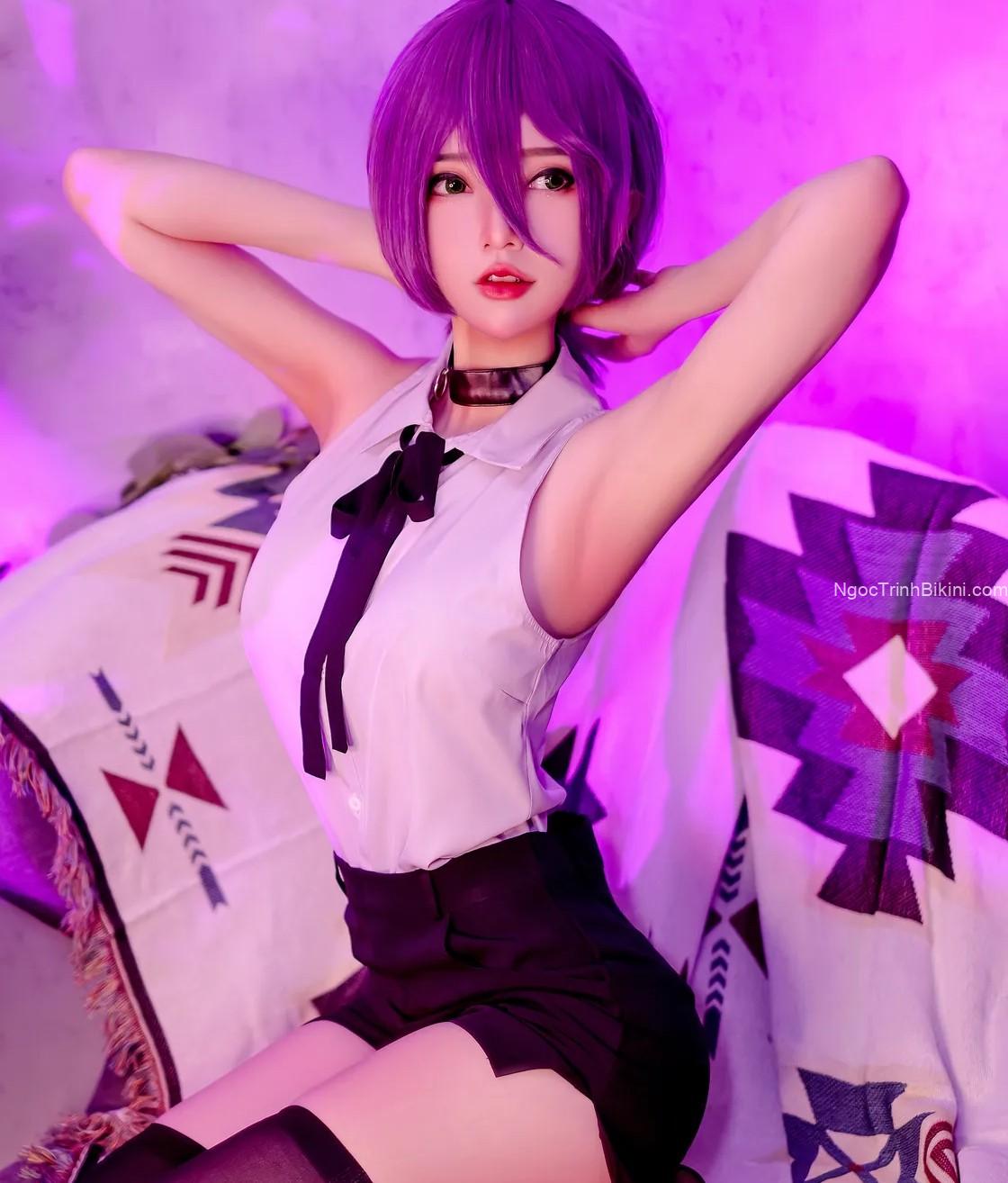 Ngắm ảnh vú đẹp không che của girl xinh cosplay xinh xắn