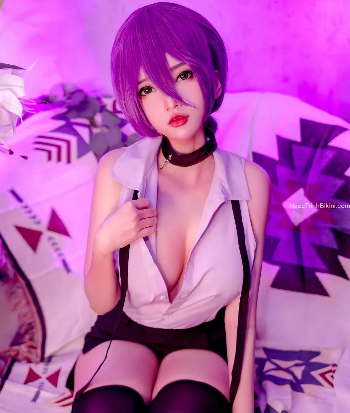 Ngắm ảnh vú đẹp không che của em gái cosplay cute