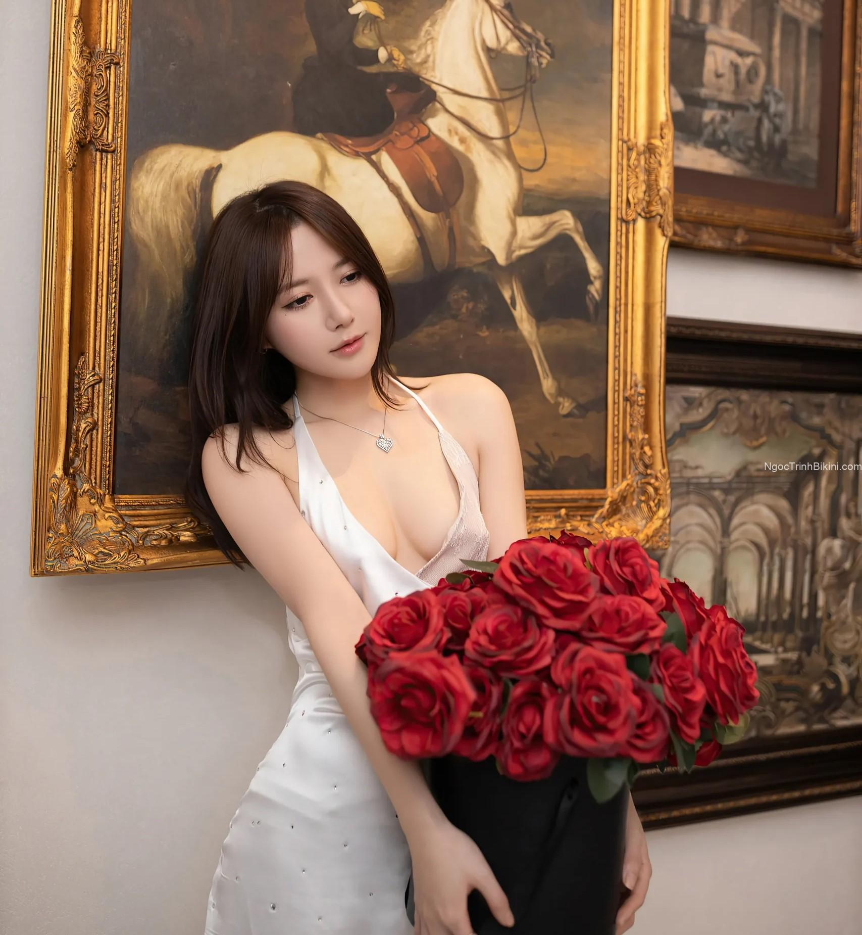 Tuyển tập ảnh nude của cô nàng mặc váy trắng